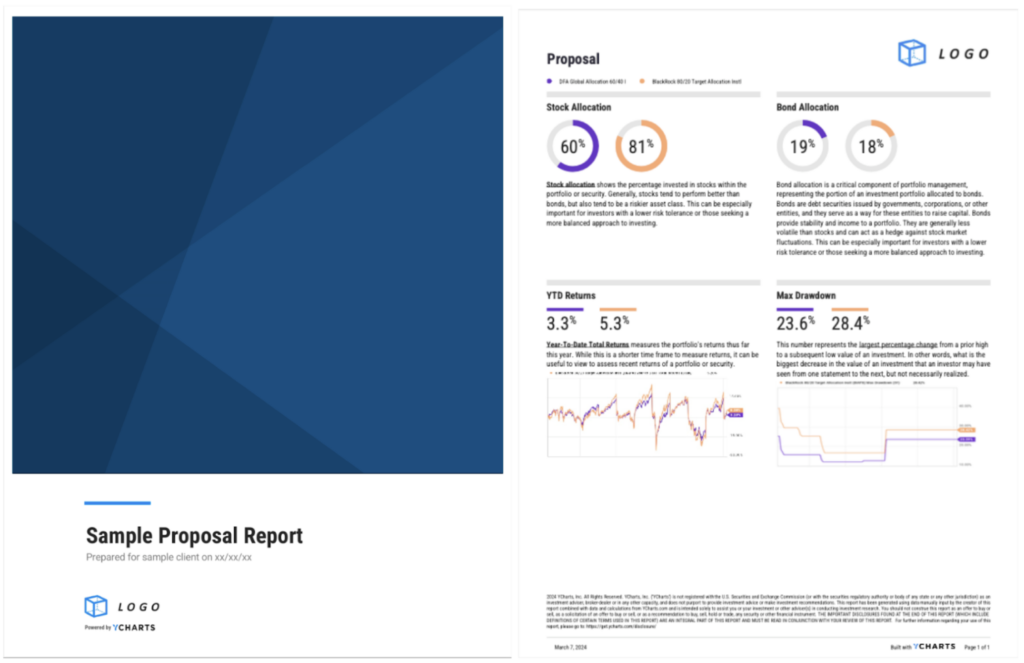 YCharts Sample Proposal Report PDF